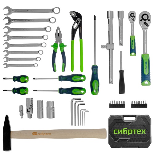 набор инструментов сибртех 76 предметов 1/2", 1/4" в кейсе 13394 фото 9