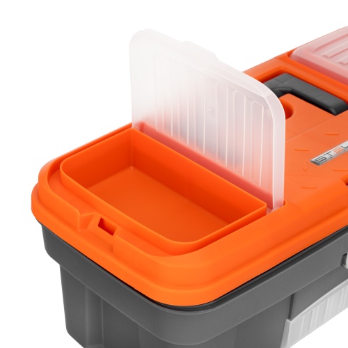 ящик для инструмента stels 16" с металлическими замками фото 4