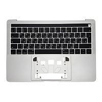корпус с клавиатурой для macbook pro 13" a1989 2018 silver (aasp) topcase (rus) в сборе