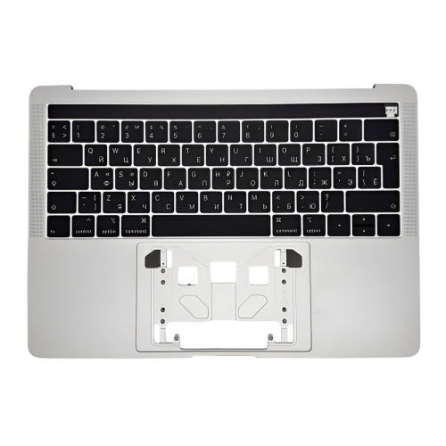 корпус с клавиатурой для macbook pro 13" a1989 2018 silver (aasp) topcase (rus) в сборе