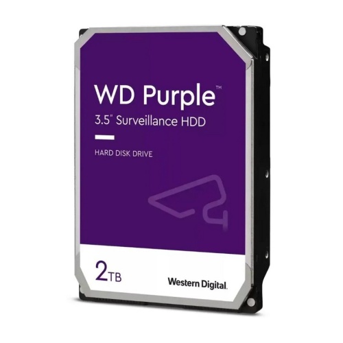 жесткий диск hdd western digital 2tb purple 3.5", sata-iii, 5400rpm, 64mb (wd23purz)