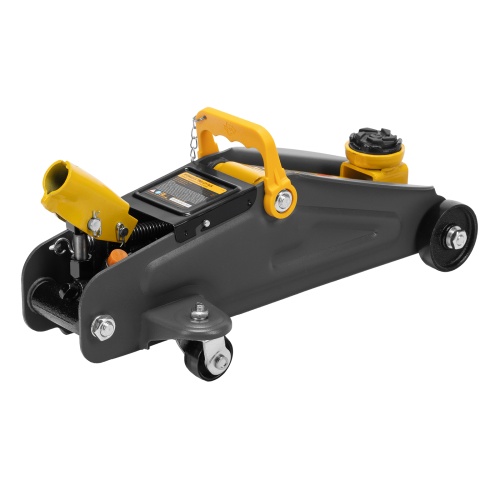 домкрат гидравлический подкатной denzel 2 т 130-330 мм в кейсе фото 4