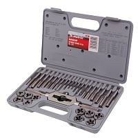 набор метчиков и плашек matrix м3-м12 31 предмет