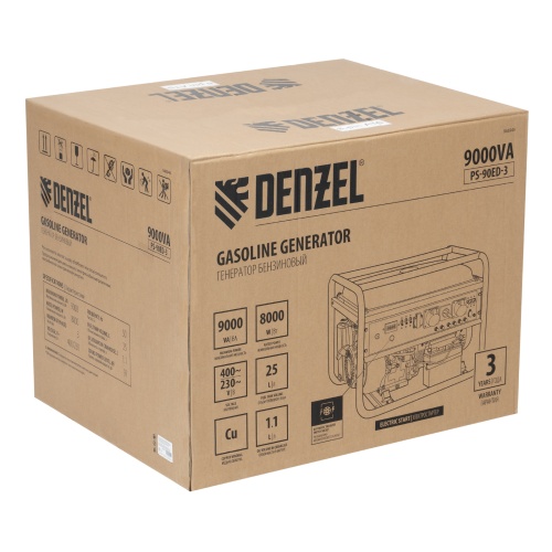 генератор бензиновый denzel ps 90 ed-3 946944 9000 вт фото 4