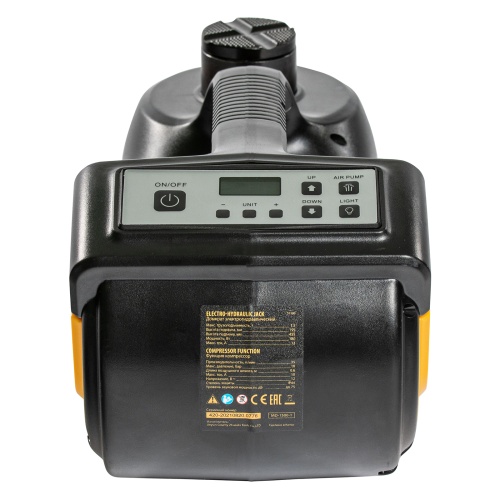 домкрат электрогидравлический denzel 51190 3 в 1 1,5 т с гайковертом фото 3