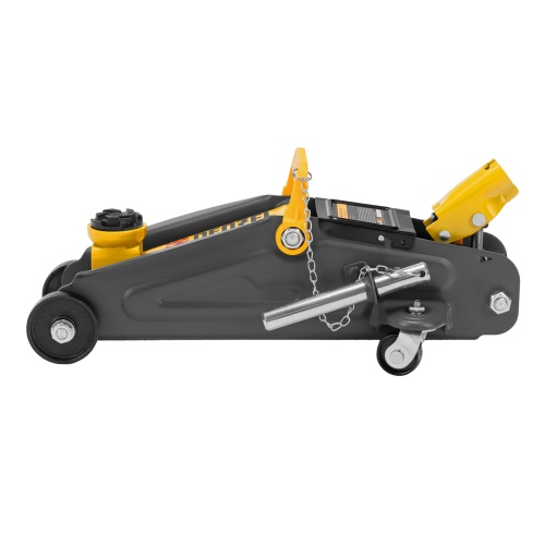 домкрат гидравлический подкатной denzel 2 т 130-330 мм в кейсе фото 6