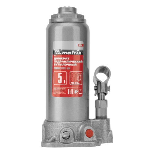 домкрат гидравлический бутылочный matrix 5 т 216-413 фото 8