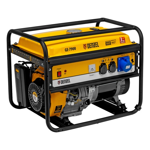генератор бензиновый denzel ge 7900 94638 6500 вт