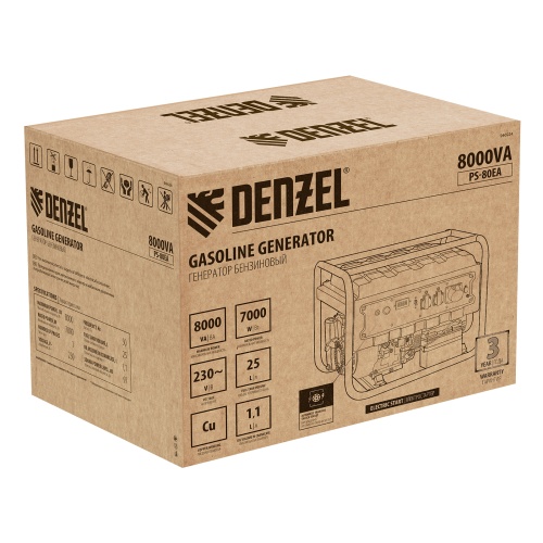 генератор бензиновый denzel ps 80 ea 946924 8000 вт фото 5
