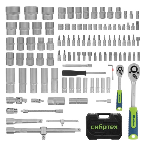 набор инструментов сибртех 13389 108 предметов 1/2", 1/4" в кейсе фото 9