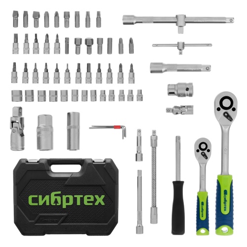 набор инструментов сибртех 13388 94 предмета 1/2", 1/4" в кейсе фото 9