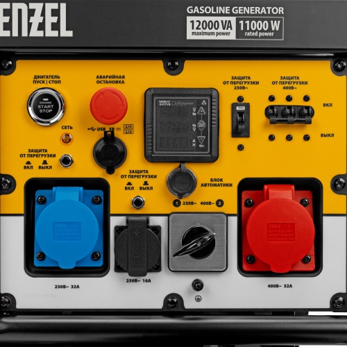 генератор бензиновый denzel ps-120ead-3 946984 12000 вт фото 6