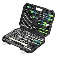 набор инструментов сибртех 76 предметов 1/2", 1/4" в кейсе 13394