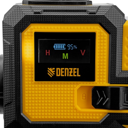 лазерный уровень мультипризменный denzel dlv-360-4c 30 м зеленый луч li-ion 2,4 aч в кейсе фото 10
