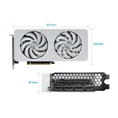 видеокарта palit geforce rtx 5060 ti white oc 16gb gddr7 (2 кулера) фото 5