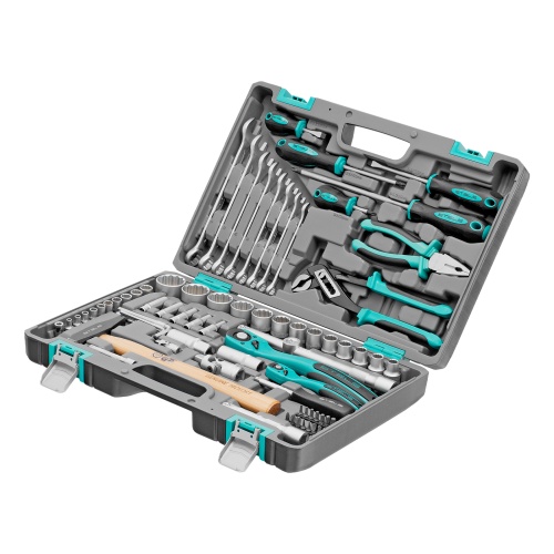 набор инструментов stels 14116 76 предметов 1/2", 1/4", 12 гранные головки