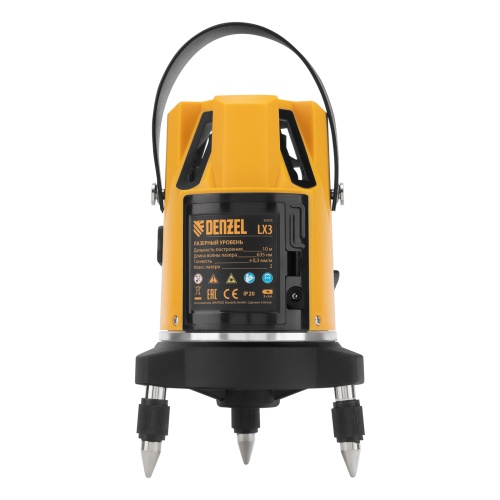 уровень лазерный denzel lx3 red 10 м фото 6