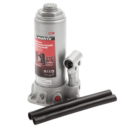 домкрат гидравлический бутылочный matrix 8 т 230-457 фото 8