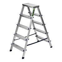 стремянка алюминиевая сибртех 5 ступеней двусторонняя 97925