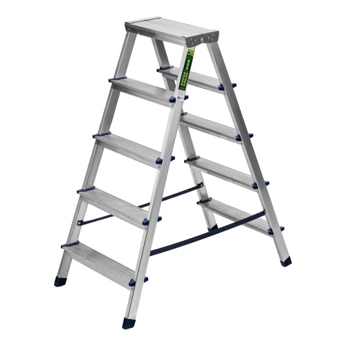 стремянка алюминиевая сибртех 5 ступеней двусторонняя 97925