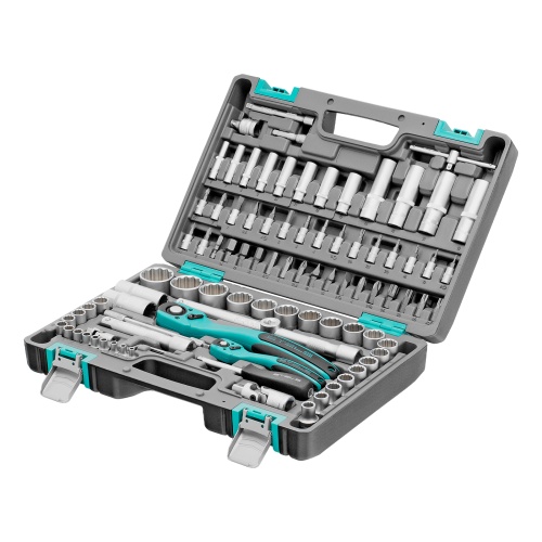 набор инструментов stels 94 предмета 1/2", 1/4", 12 гранные головки 14118