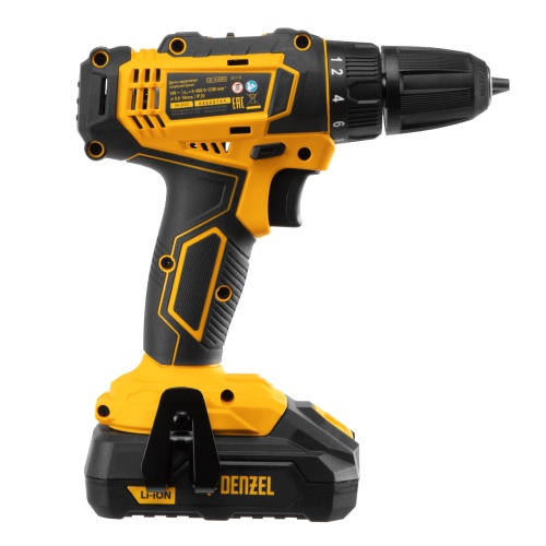 дрель-шуруповерт аккумуляторная denzel cdl-18-02bm 18в 26116 фото 3