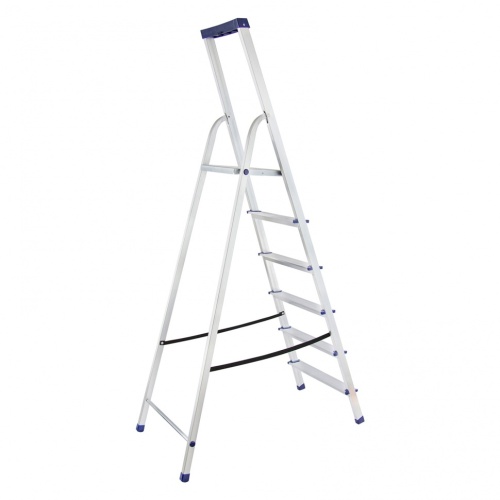 стремянка алюминиевая сибртех универсал 6 ступеней с органайзером 97896 фото 9