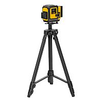 лазерный уровень мультипризменный denzel dlv-360-3t 30 м зеленый луч li-ion 2,4 aч со штативом