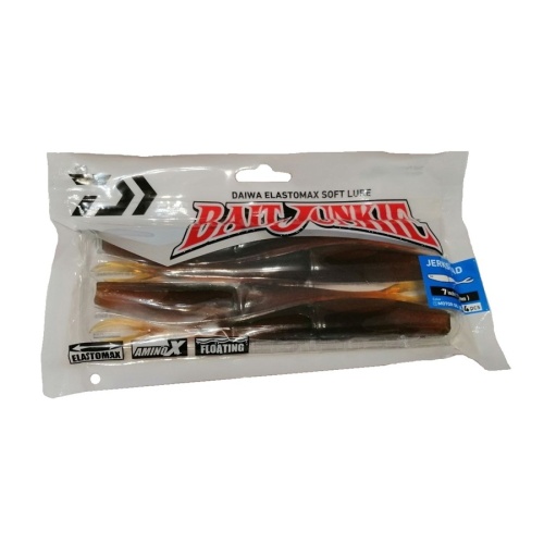 мягкая приманка daiwa bait junkle 7 jerkshad motor oil uv фото 2