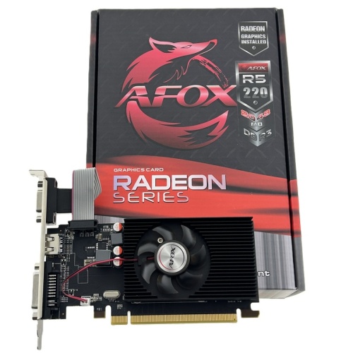 видеокарта afox radeon r5 220 2gb gddr3 1fan lp (afr5220-2048d3l5) фото 7