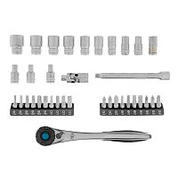 набор торцевых головок с трещоткой gross 1/4" 36 предметов