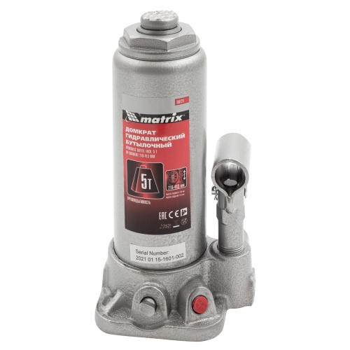 домкрат гидравлический бутылочный matrix 5 т 216-413 фото 9