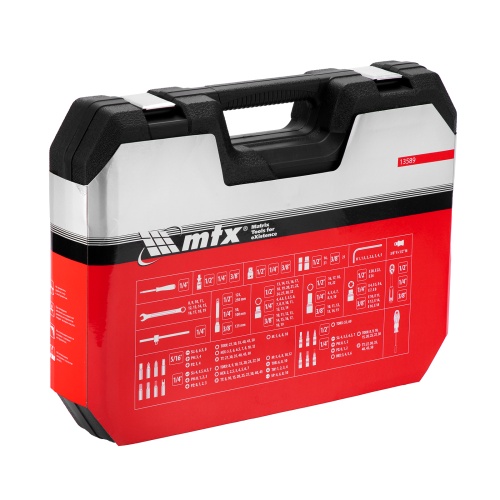 набор инструментов mtx 1/2", 3/8", 1/4" 215 предметов пластиковый кейс фото 8