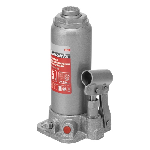домкрат гидравлический бутылочный matrix 5 т 216-413 фото 9
