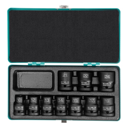 набор шестигранных ударных торцевых головок stels 1/2 10 шт фото 8