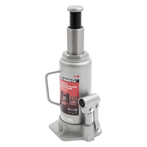 домкрат гидравлический бутылочный matrix 12 т 230-465 фото 7