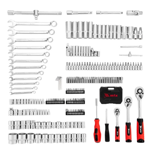 набор инструментов mtx 1/2", 3/8", 1/4" 215 предметов пластиковый кейс фото 10