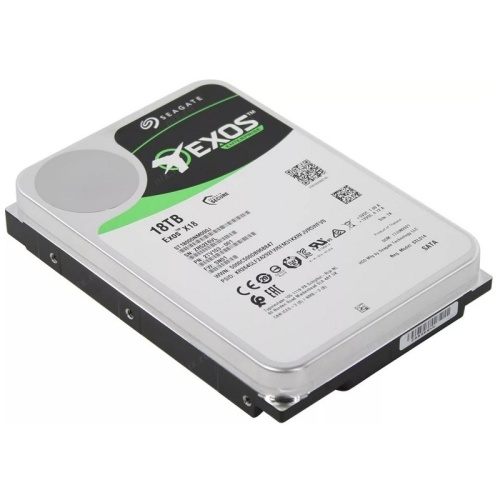 серверный жесткий диск hdd seagate sata-iii 18tb exos x18, 7200rpm, 256mb 3.5" (st18000nm000j)