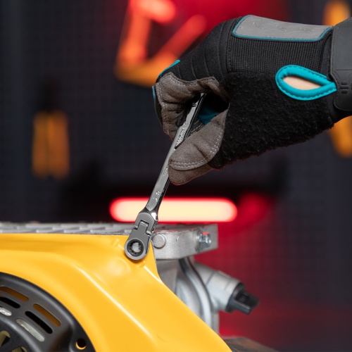 набор ключей комбинированных трещоточных шарнирных matrix 14796 11 шт фото 5