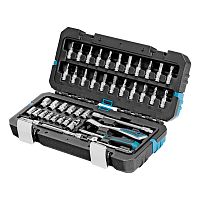 набор инструментов gross 14146 42 предмета 1/4" сталь crv в кейсе