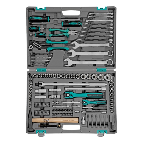 набор инструментов stels 14112 119 предметов 1/4", 1/2" в кейсе фото 8