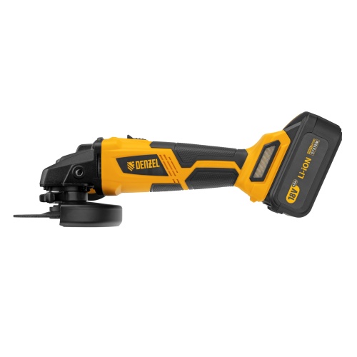 машина углошлифовальная аккумуляторная denzel blg-ib-18-125-4 18в фото 7