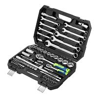 набор инструментов сибртех 82 предмета 1/2", 1/4" в кейсе