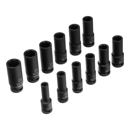 набор ударных глубоких шестигранных торцевых головок stels 1/2" 12 шт фото 8