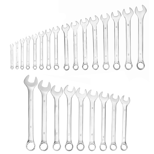 набор ключей комбинированных matrix 6-32 мм 25 шт матовый хром фото 10