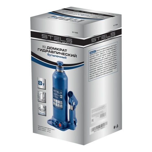 домкрат гидравлический бутылочный stels 8 т 222-447 фото 6