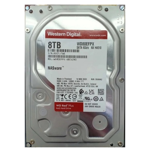 серверные жесткий диск hdd western digital sata-iii 8tb nas red plus, 5640rpm, 256mb 3.5" (wd80efpx) фото 3