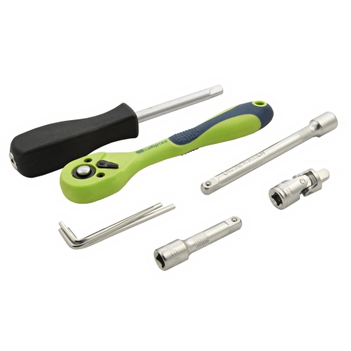 набор инструментов сибртех 56 предметов 1/4" фото 7