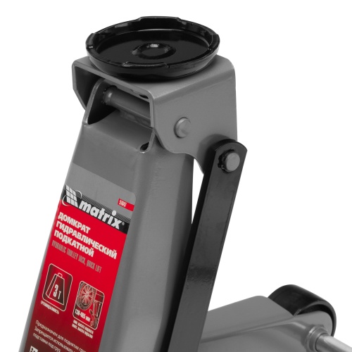 домкрат гидравлический подкатной matrix quick 3 т профессиональный фото 4