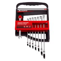 набор ключей комбинированных трещеточных matrix 8 шт